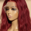 PERRUQUE BODY WAVE ROUGE BORDEAUX 22 POUCES FRONTALE